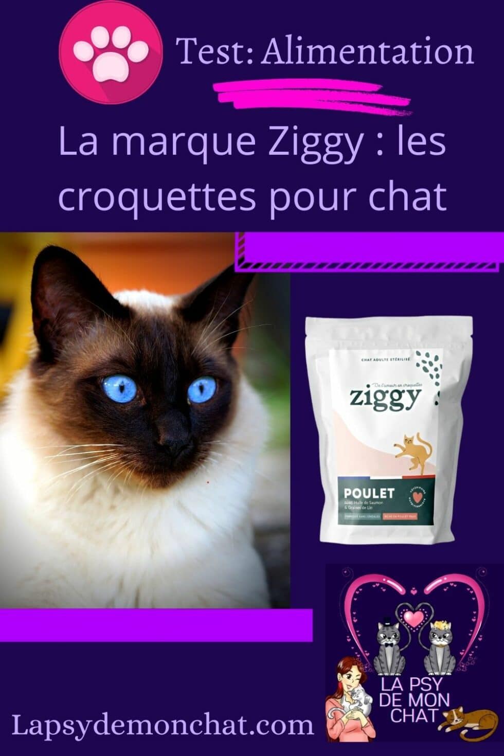 La marque Ziggy les croquettes pour chat La Psy de mon chat