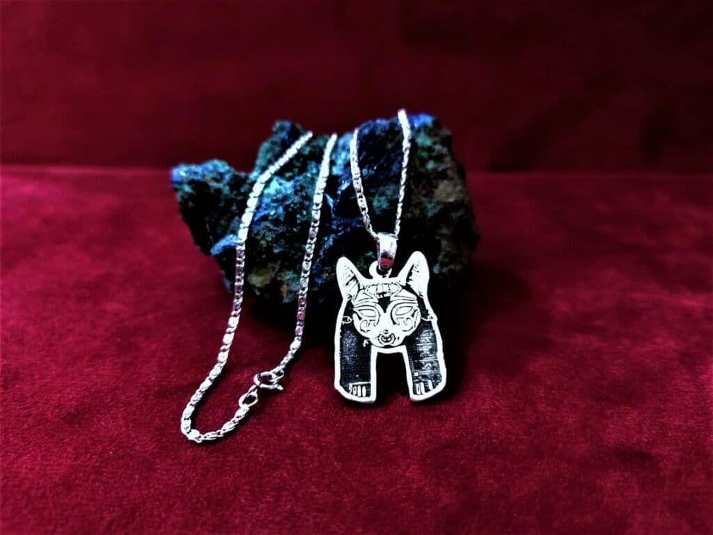 collier bastet argent collier bastet argent