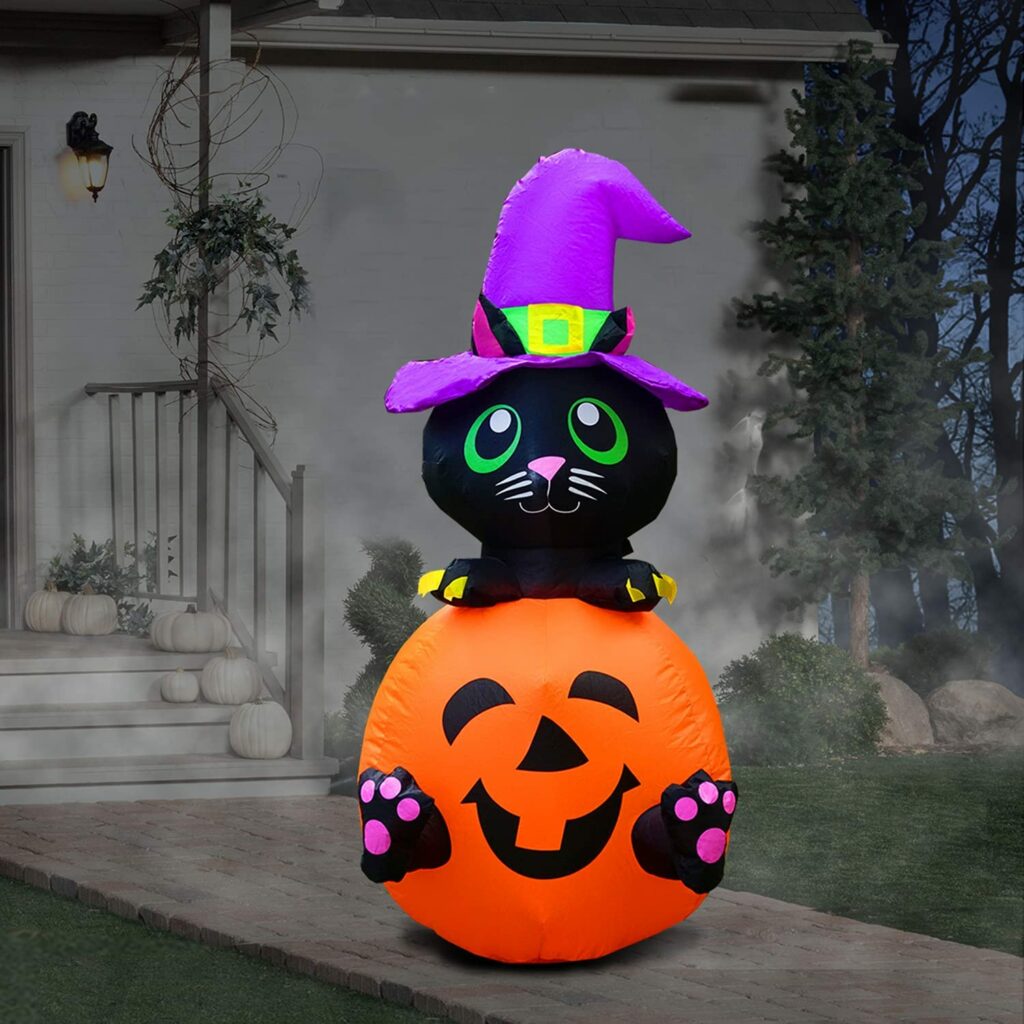 PARAYOYO Chat citrouille gonflable Halloween PARAYOYO Chat citrouille gonflable Halloween
