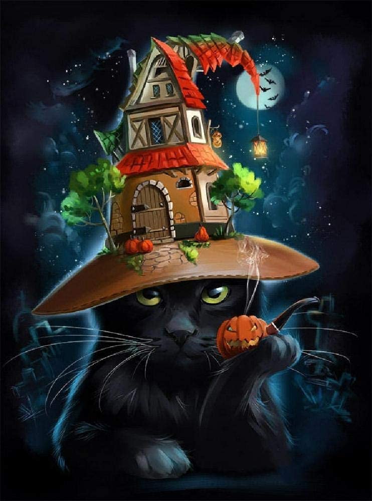 Puzzle en Bois 1000 Pieces Halloween Chat Noir Puzzle en Bois 1000 Pieces Halloween Chat Noir