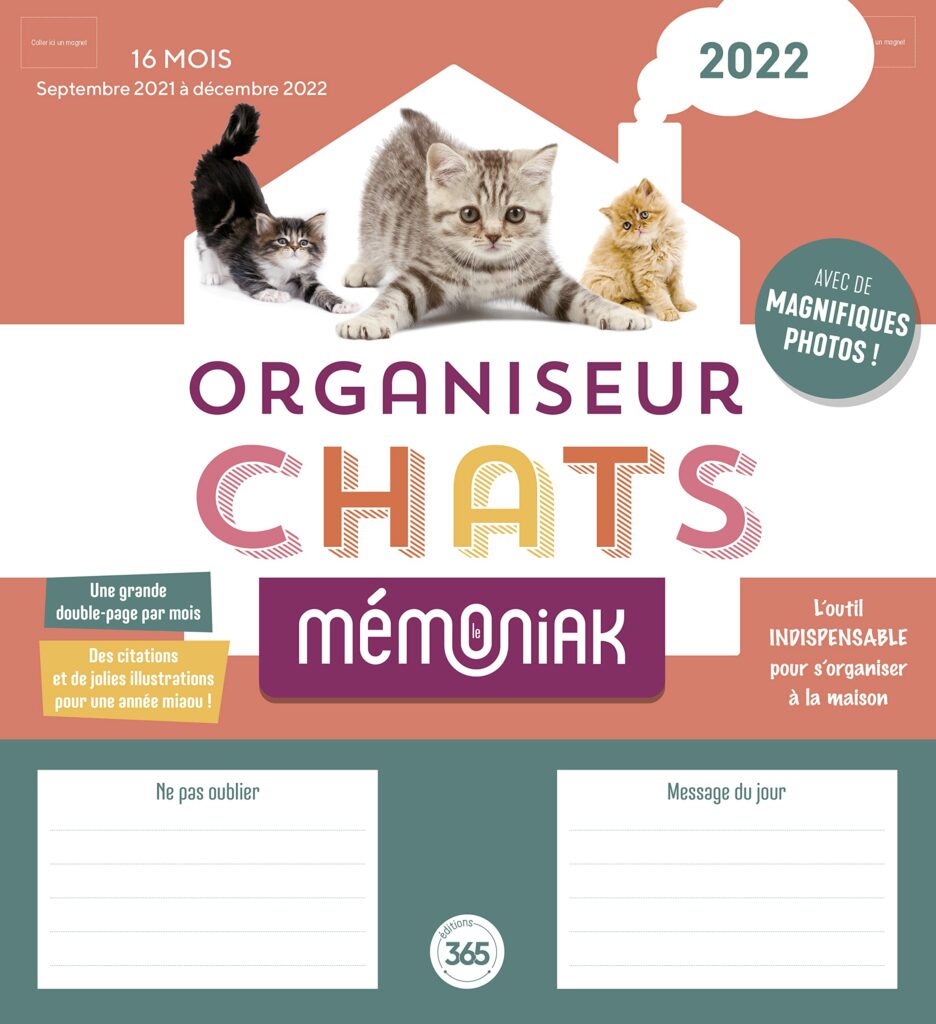 Organiseur familial Mémoniak spécial Chats 2021-2022 