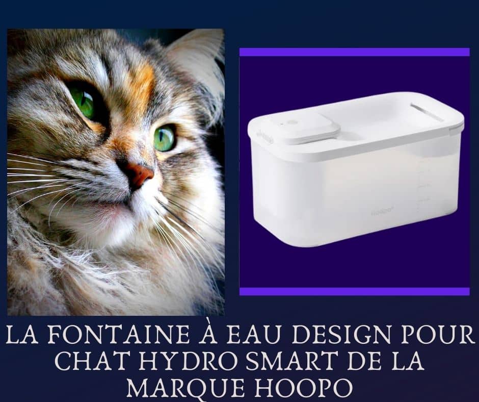 La fontaine à eau design pour chat Hydro Smart de la marque Hoopo