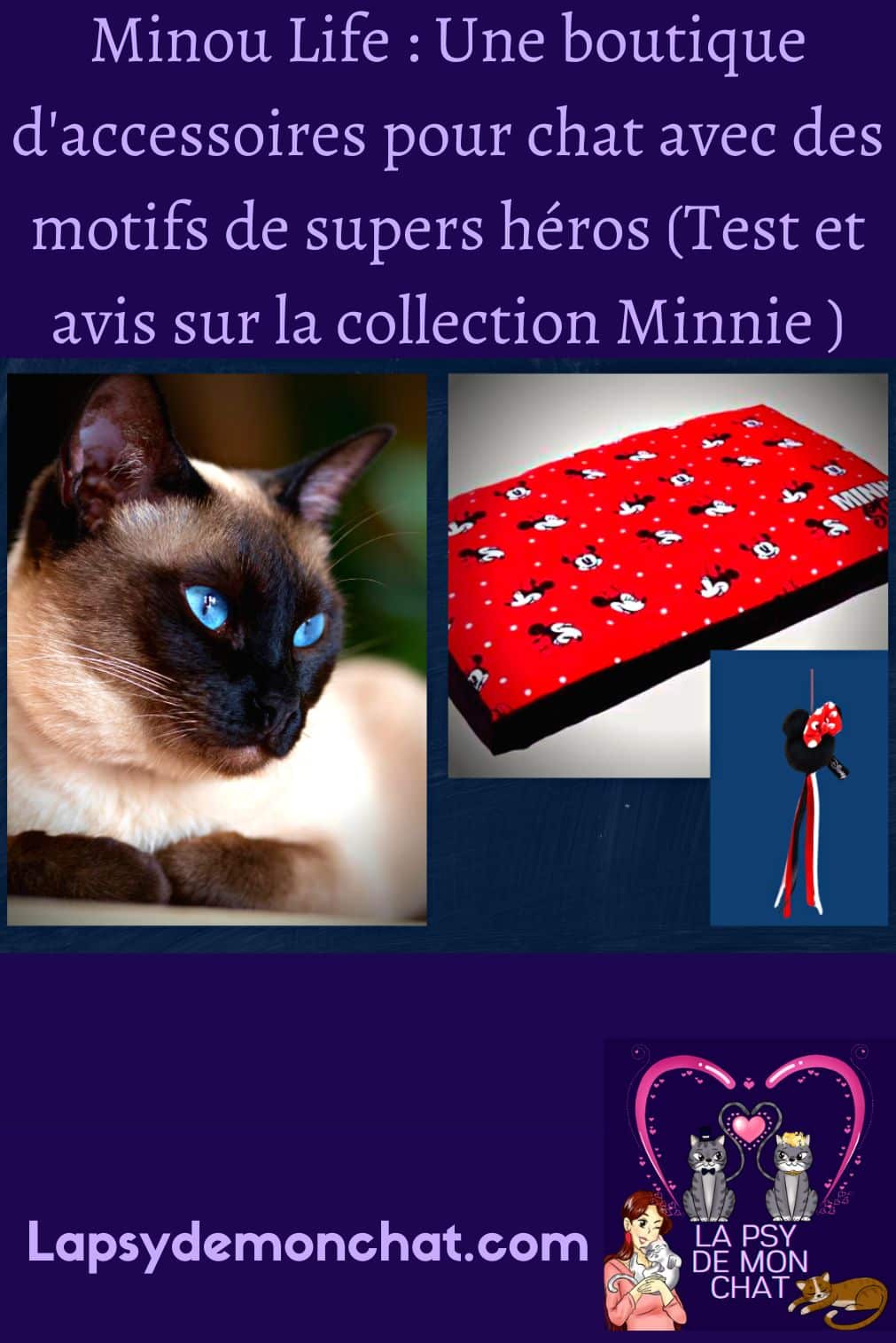 Minou Life Accessoires pour chat (Test et avis SUR la collection Minnie ) - pinterest --