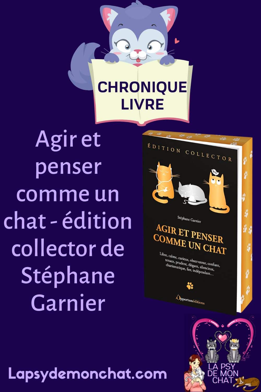 Agir et penser comme un chat - édition collector de Stéphane Garnier - pinterest